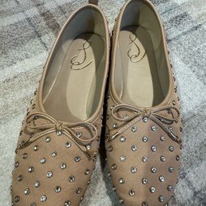 Sam Edelman Tan Studded Flats